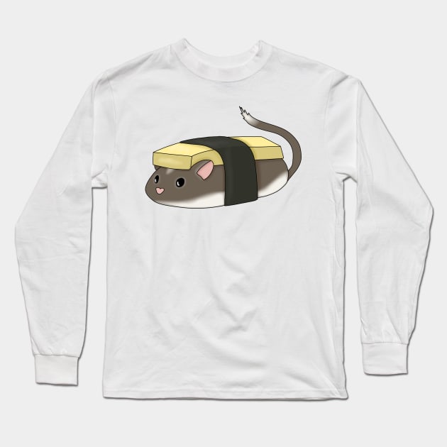 Cute tamagoyakiki gerbil (tamago sushi) Long Sleeve T-Shirt by Becky-Marie